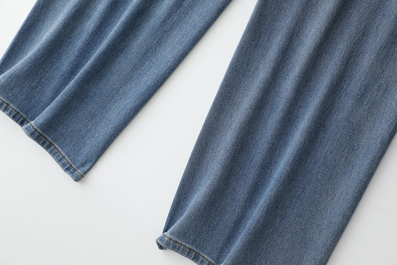 2025春款摩登复古水洗牛仔裤 显高显腿长高腰宽松百搭直筒阔腿裤详情29