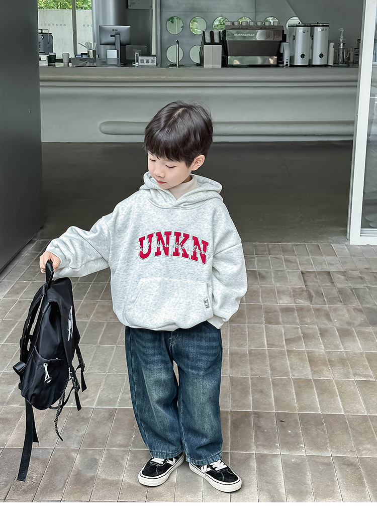 儿童加厚裤子男童加绒牛仔裤冬季新款小男孩保暖休闲长裤冬装批发详情4