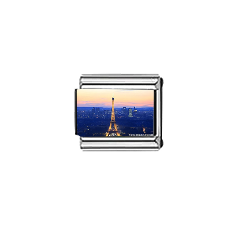 跨境爆品新款原创钛钢手链套装时尚简约个性DIY图案手链饰品批发详情42