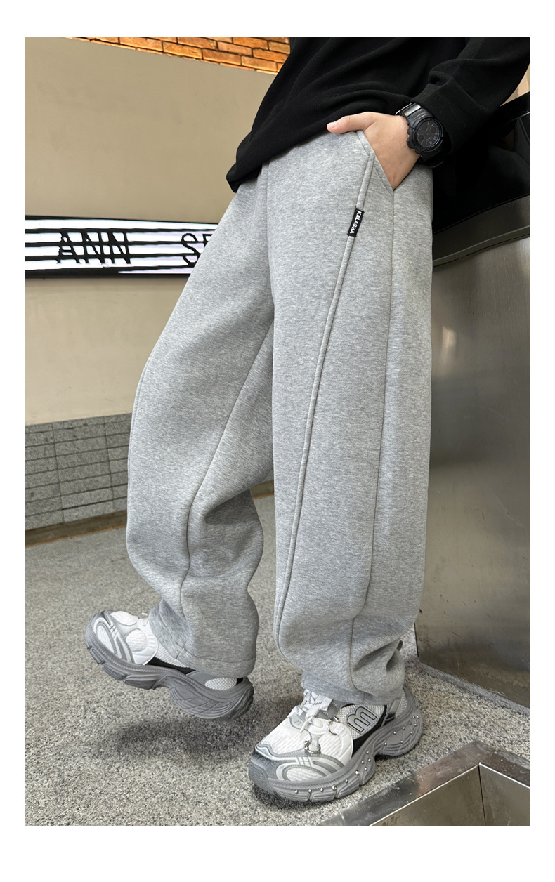 男童运动裤春秋款2025新款潮儿童春装裤子宽松中大童卫裤春季痞帅详情3