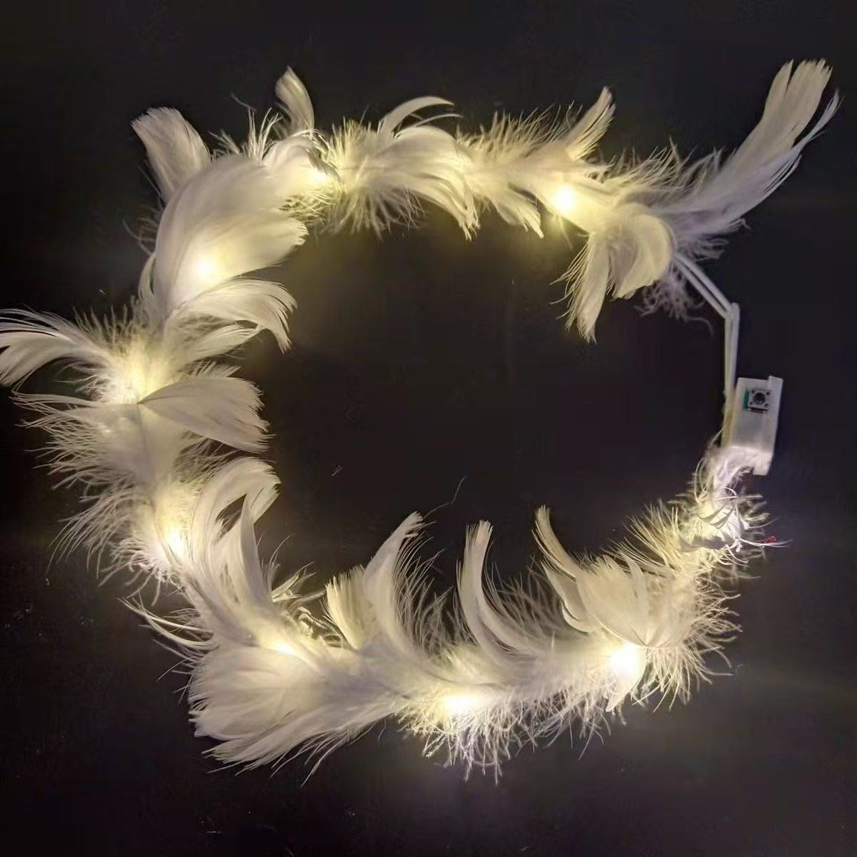 发光羽毛花环花环发光戒指玩具项链发光手镯解压玩具详情10