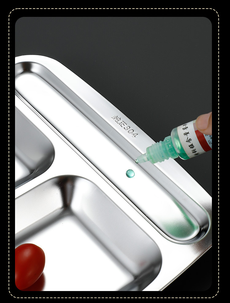 方形304不锈钢快餐盘食堂餐盘餐厅学生专用分格盘子食品级商用盘详情2