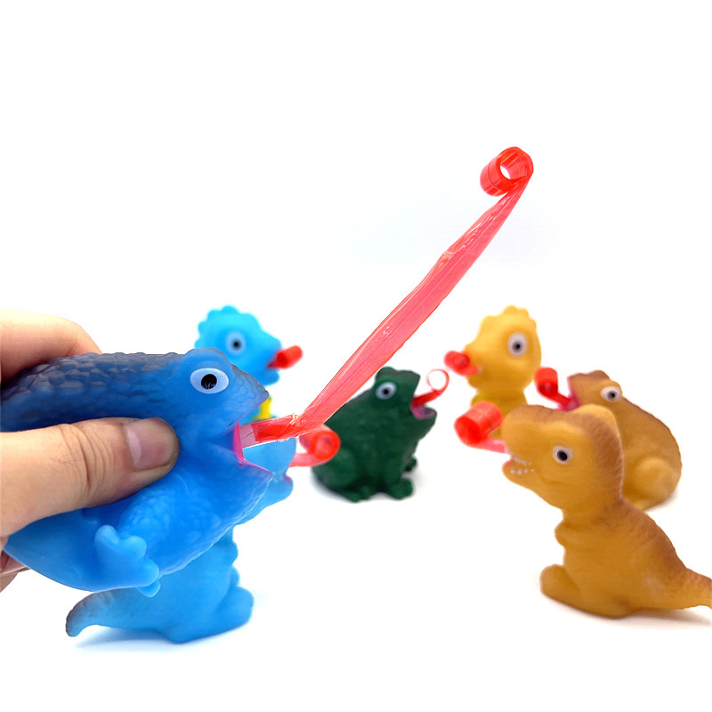 新款发哨声萌宠创意儿童抖音同款青蛙恐龙蛇回弹BB解压玩具吐舌头详情11