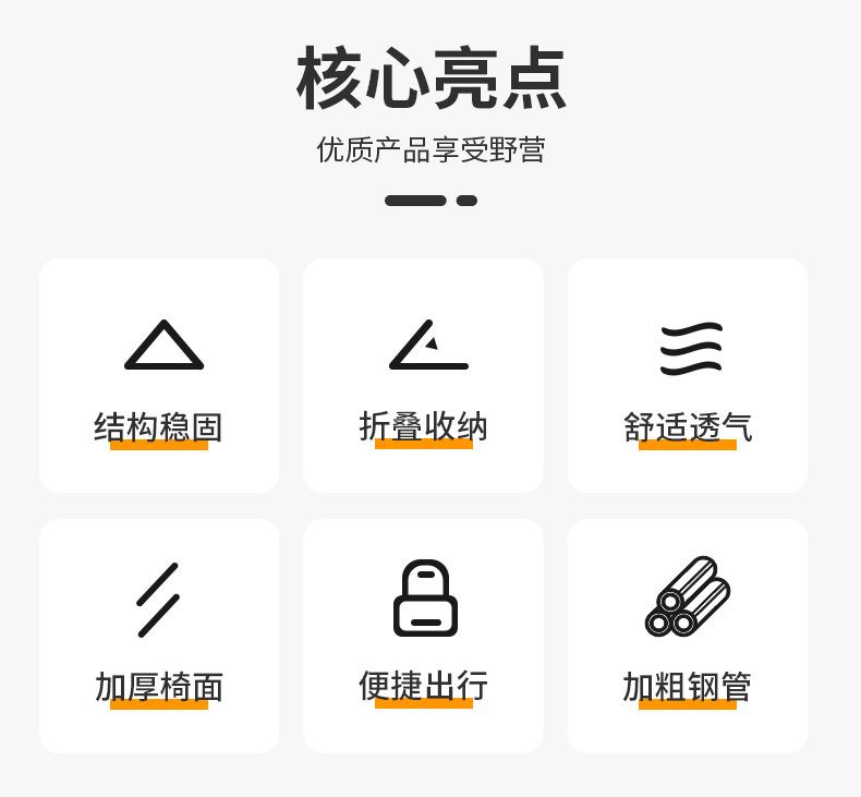 户外折叠椅露营双人折叠桌椅子便携阳台靠背休闲椅加厚牛津布懒人详情5