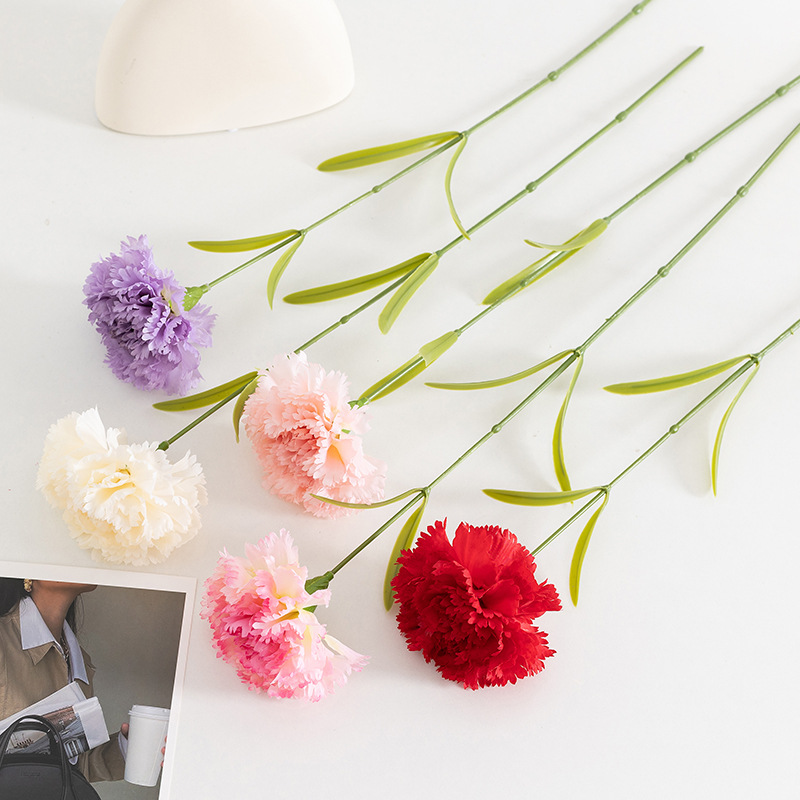 铃兰仿真花大朵单支康乃馨假花居家客厅插花装饰母亲节教师节礼物详情5