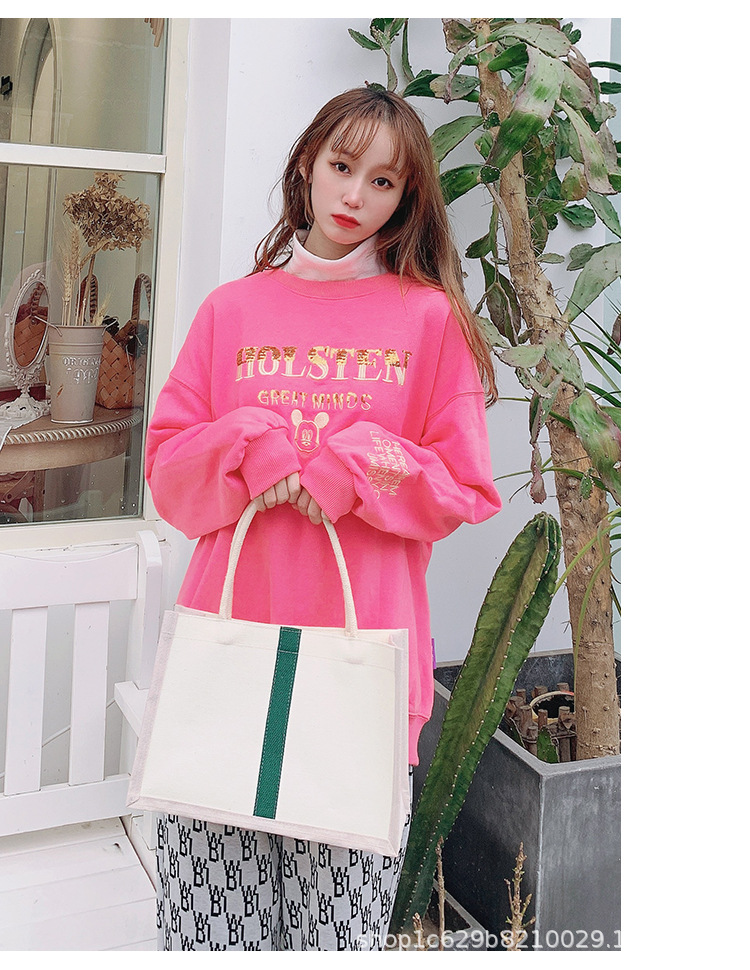 Wholesale of laminated canvas bags in stock, eco-friendly hand-held canvas bags, single-shoulder hand-painted canvas bags with logo printing, cotton and linen bags pic 19