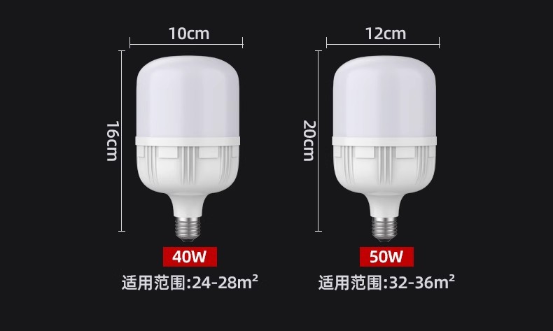 LED energy-saving lamp for household lighting, ultra-bright screw socket, threaded socket, e27 bulb, high power 50w pic 29