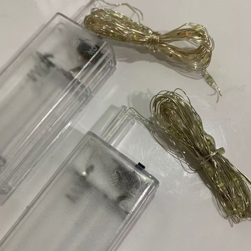 Battery box, led light string, copper wire light string, cake decoration gift box, light strip, Christmas color light, No. 5 battery box pic 6
