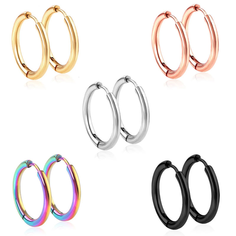 欧美钛钢不掉色耳扣女夏季简约不锈钢个性百搭耳饰冷淡风网红耳环详情9