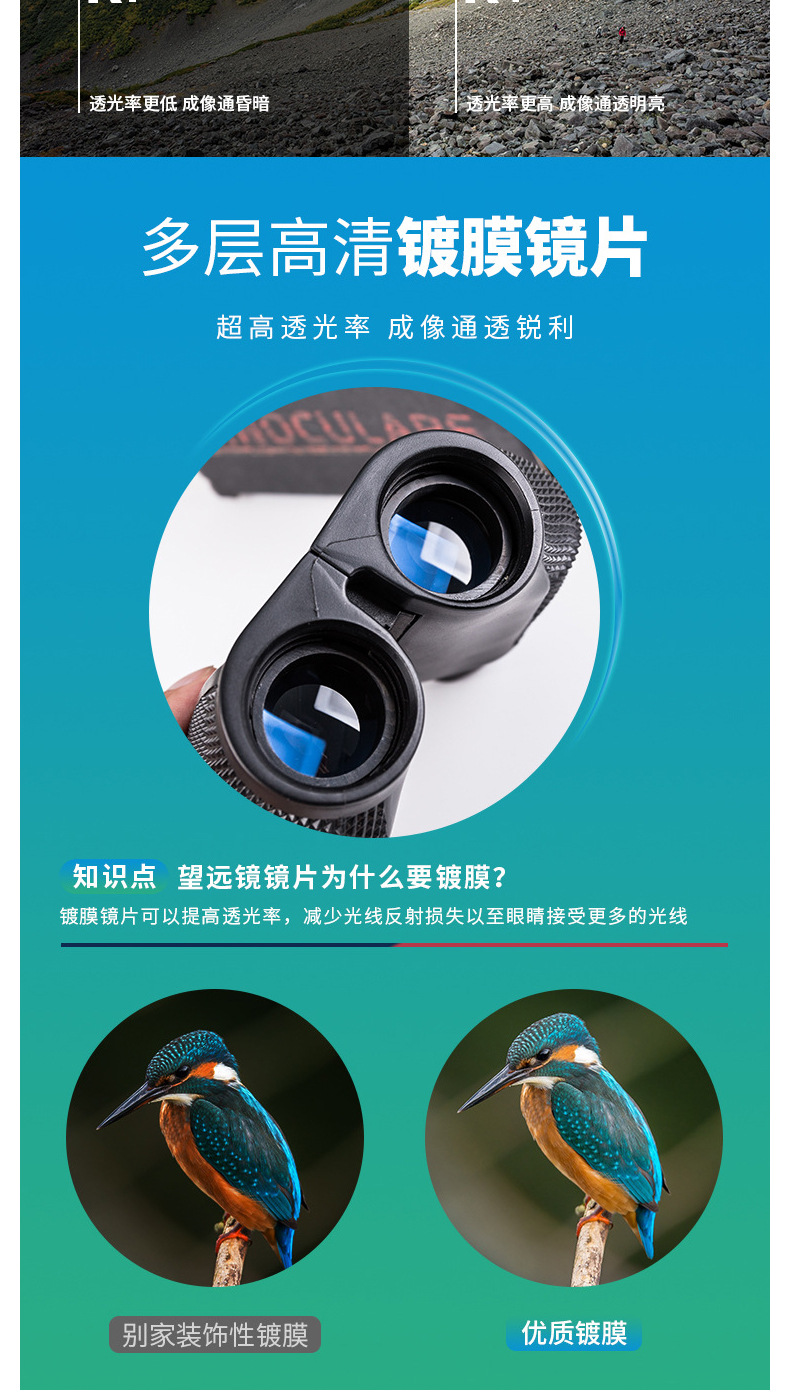 跨境爆款10X25保罗便携双筒望远镜望远镜微光夜视望远镜详情11