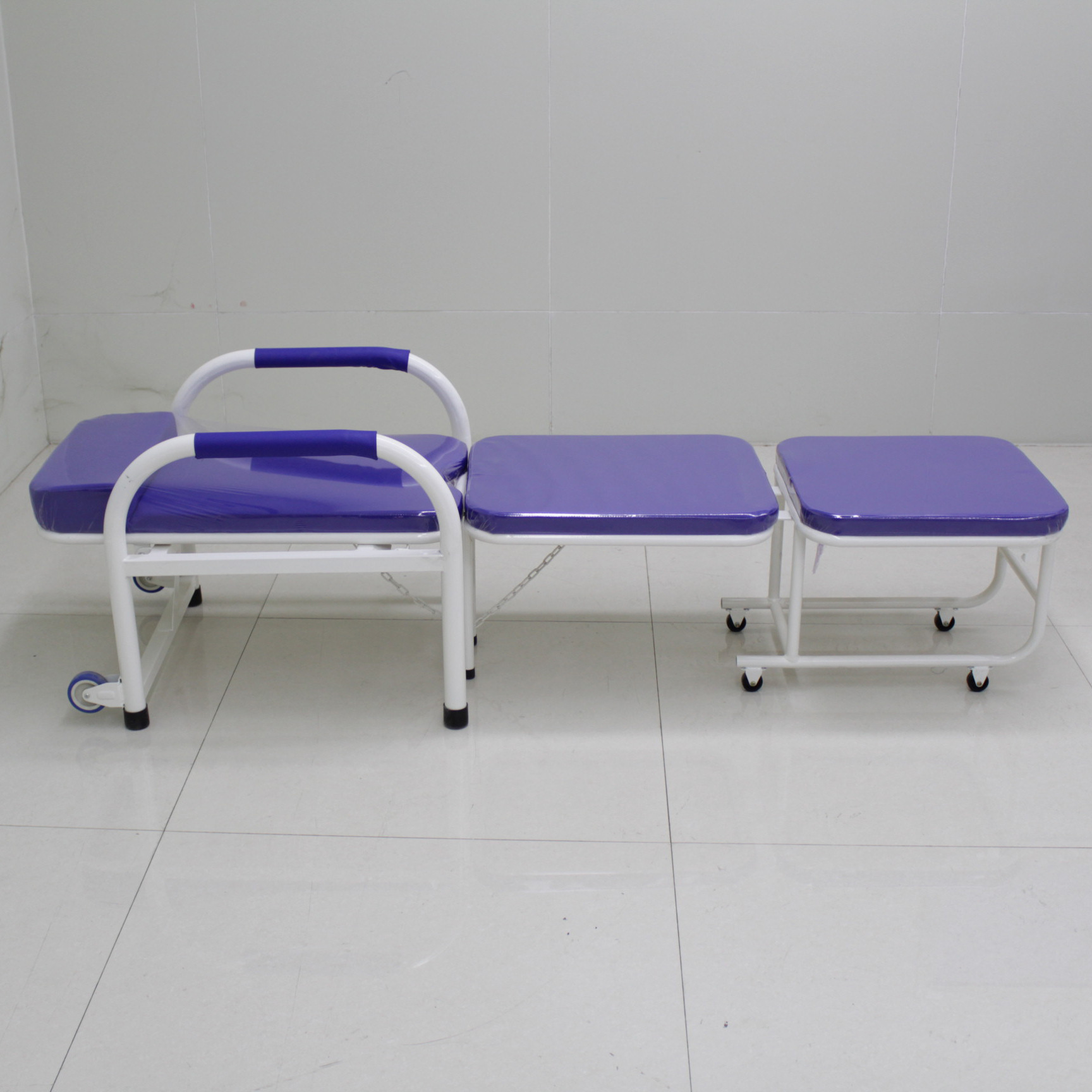 跨境专供不锈钢输液椅门诊诊所折叠椅病房家属陪护休息医用陪护椅详情12