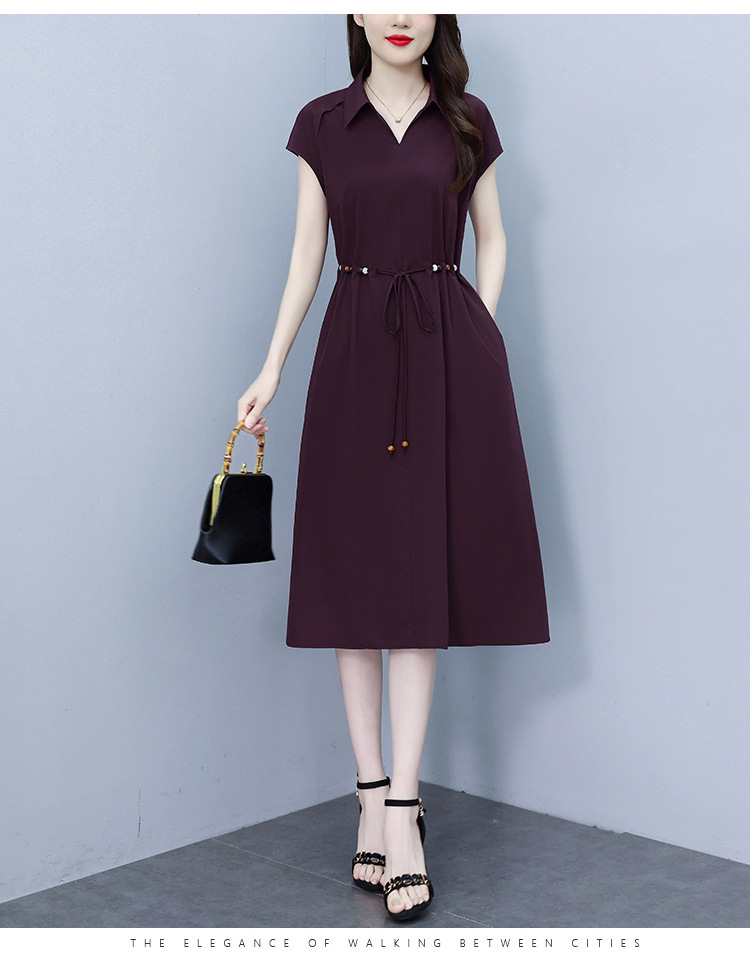 爆款高端欧版宽松法式连衣裙2025夏季新款气质收腰显瘦中长款裙子详情30