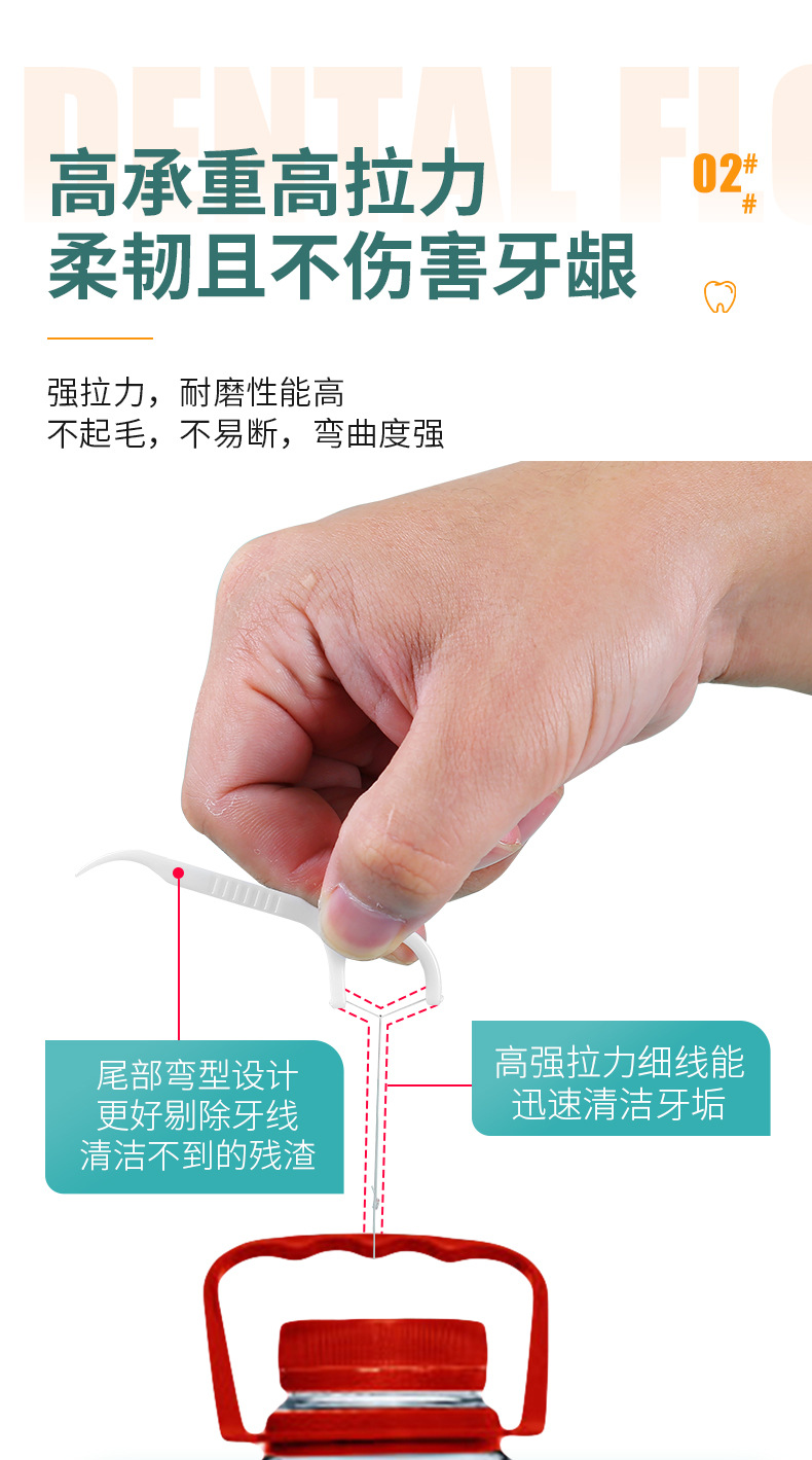 厂家批发一次性牙线棒50支盒装口腔诊所小礼品牙签独立包装定LOGO详情7