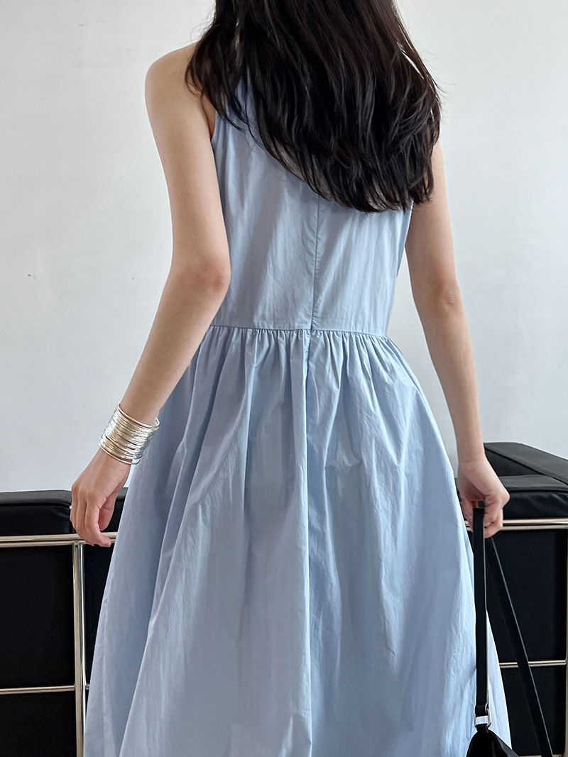 Luxi French sleeveless dress Summer new style loose vest long dress, beautiful puffy flower bud dress 5102 pic 25