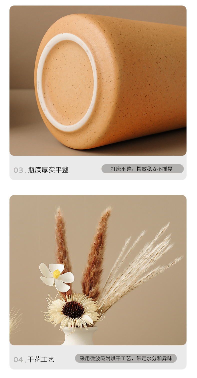 2026 Healing dry flower vase, small decorative item, living room coffee table, entrance hall sideboard, TV cabinet, high-end flower arrangement decoration pic 14