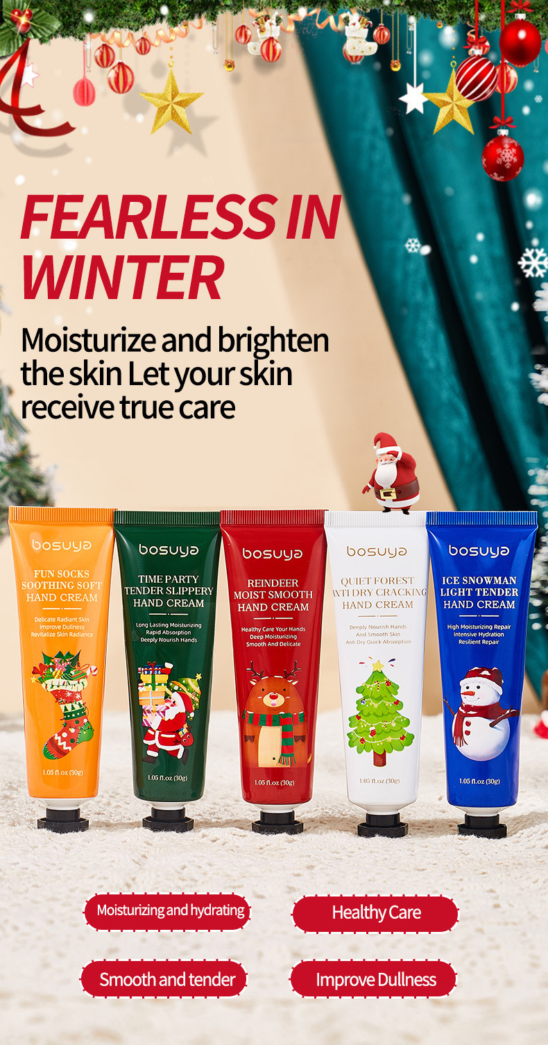 【跨境专供】bosuya圣诞护手霜滋润保湿补水秋冬防干裂护手霜批发详情5
