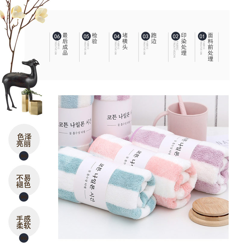 The coral fleece warp knitted towel is a more absorbent welfare gift with a LOGO for washing the face. It is a super-fine fiber cross-border large bath towel pic 7