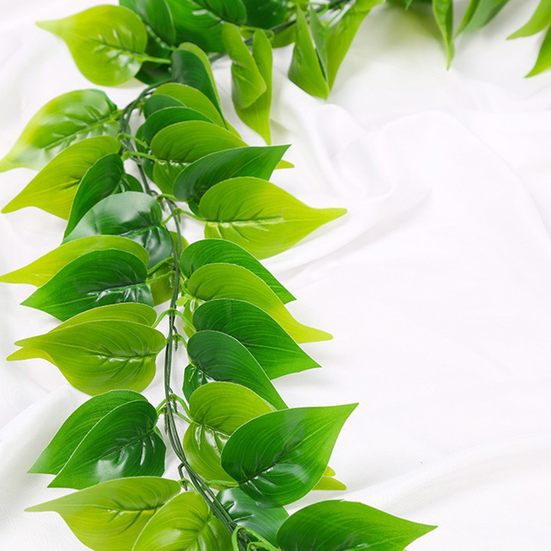 仿真藤条假树叶装饰藤蔓爬山虎绿植吊顶过胶花藤葡萄叶绿萝常春藤详情12