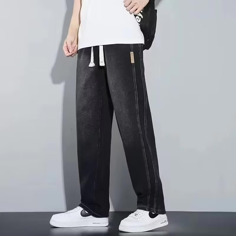 男生牛仔裤潮牌阔腿男夏季薄款2025美式阔腿休闲长裤子男生百搭详情9