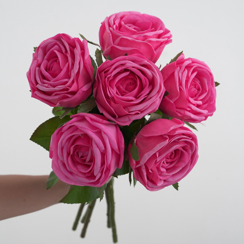 仿真单支手感保湿桑拉玫瑰 婚庆婚礼配材家居桌面装饰摄影道具详情15