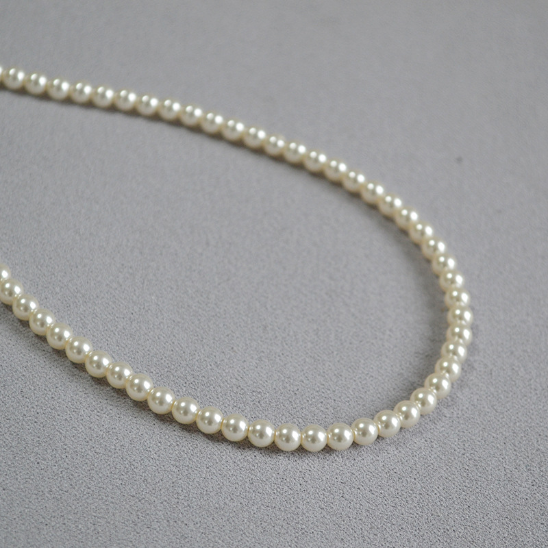 法式优雅高亮水晶人造仿珍珠650色号精致柔美简约叠带项链锁骨链详情7