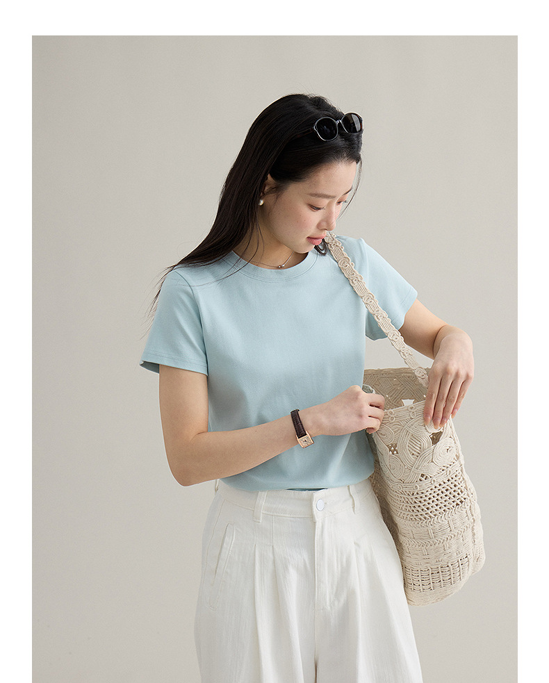 【 Blockbuster B: Super Comfortable Double-collar T-shirt with Upgraded Fabric 】 Spring short-sleeved T-shirt pic 89