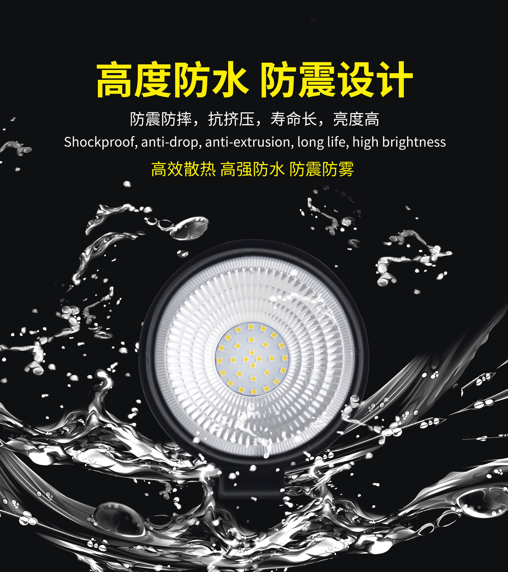 84W 4-inch circular front headlight, car spotlight, off-road vehicle headlight, high-brightness and high-brightness illumination pic 3