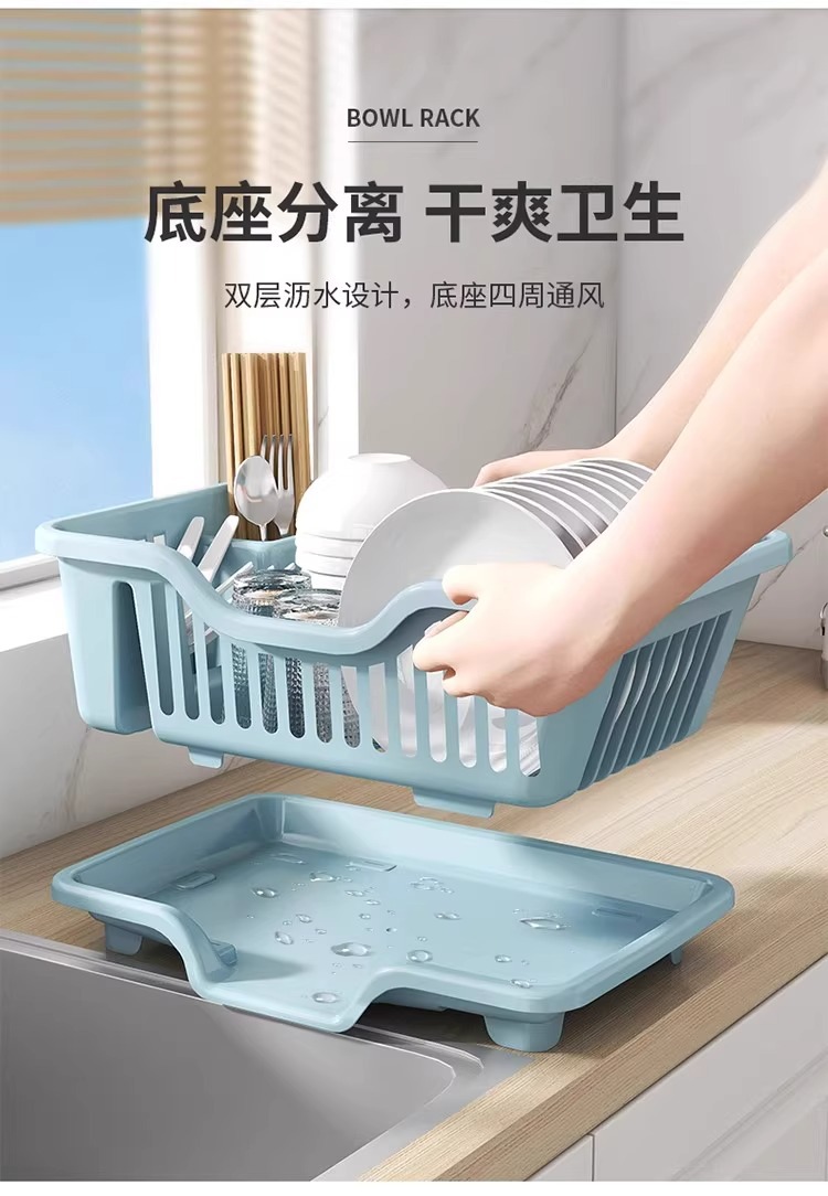 沥水碗盘架厨房碗碟沥水架水槽餐具置物架家用台面碗筷滤水收纳盒详情4