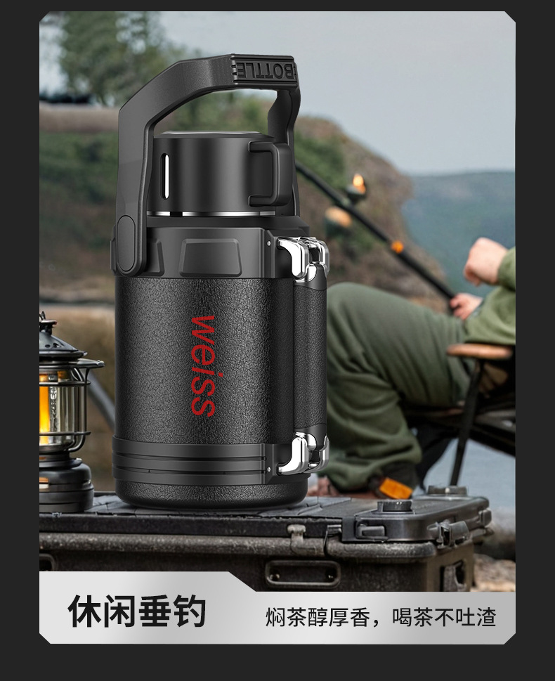 ♤新品316不锈钢保温杯男全钢保温壶大容量车载户外旅行家用登山详情16