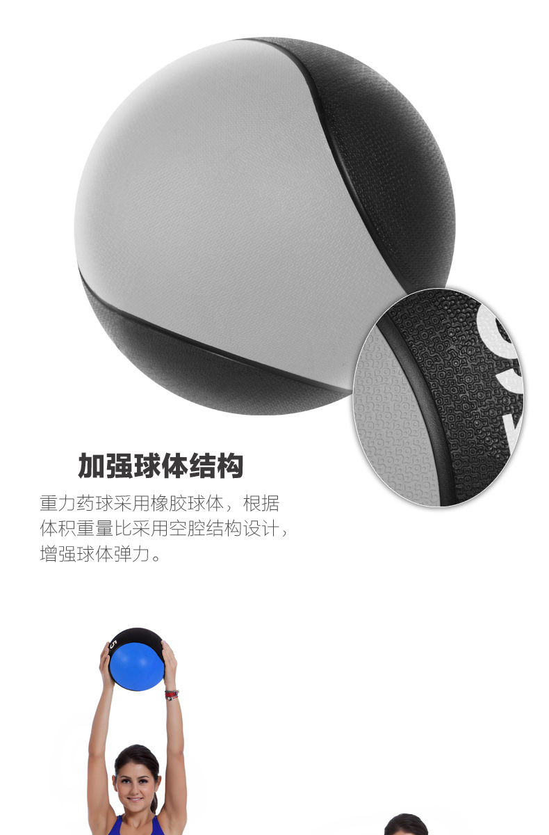 Medicine balls, gravity balls, waist and abdominal exercise balance balls, rehabilitation training exercise solid balls, rubber elastic balls, fitness medicine balls pic 7