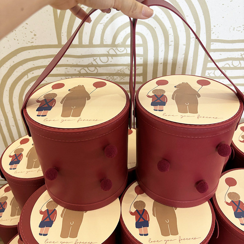 生日快乐可手提带盖子儿童生日礼物抱抱桶宝宝满月伴手礼盒子详情7