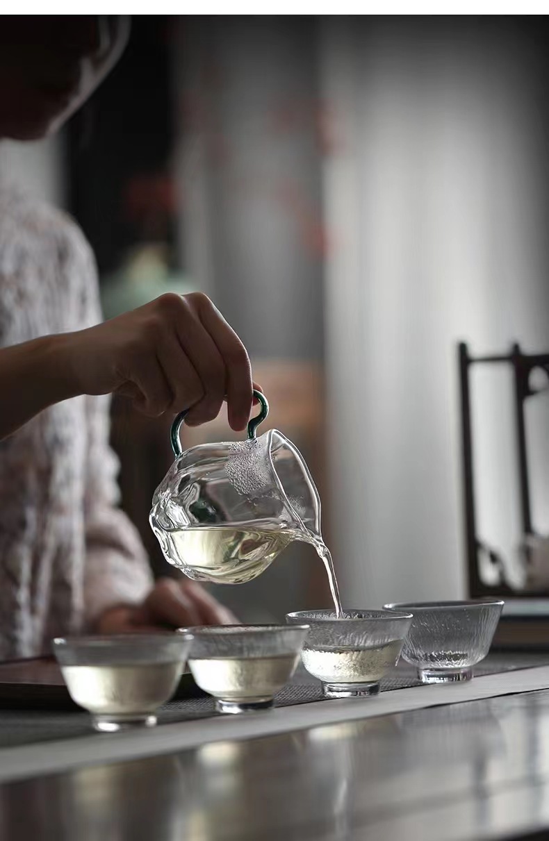 日式瓜棱公道杯高硼硅玻璃杯高端公杯分茶器泡茶功夫茶具茶海茶杯详情17