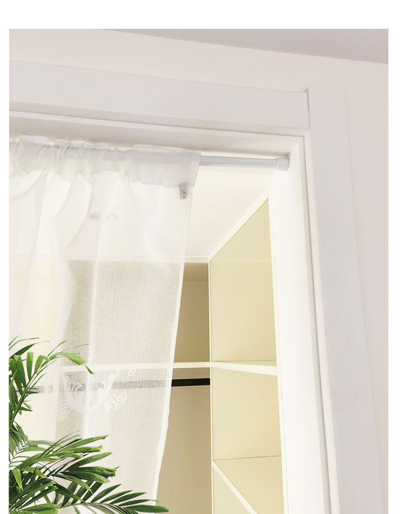 免打孔伸缩杆免钉晾衣杆衣架不锈钢窗帘挂杆浴帘杆子门帘衣柜撑杆详情8