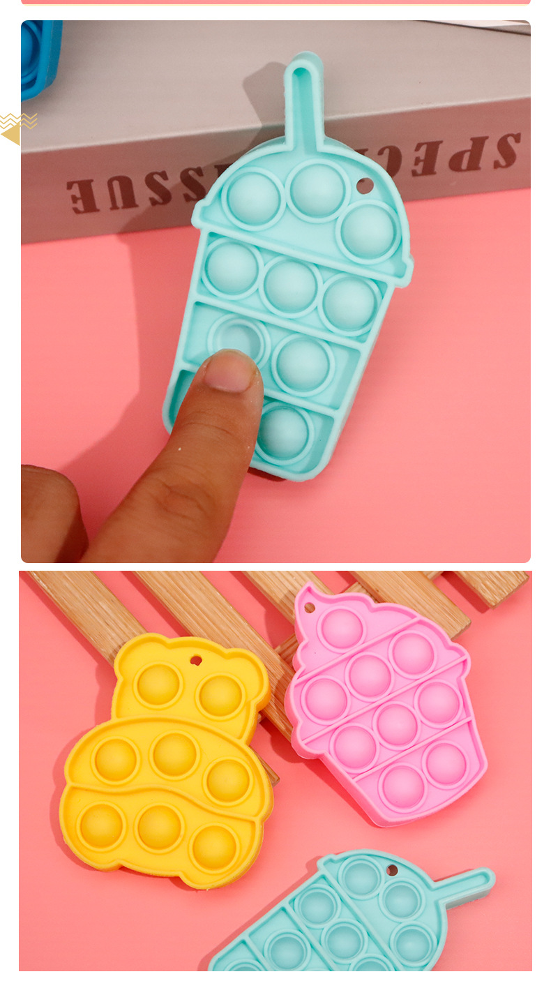 Cartoon rat-killing silicone press toys for children to relieve stress, dinosaur unicorn pendants, stress-relieving toys in stock pic 7