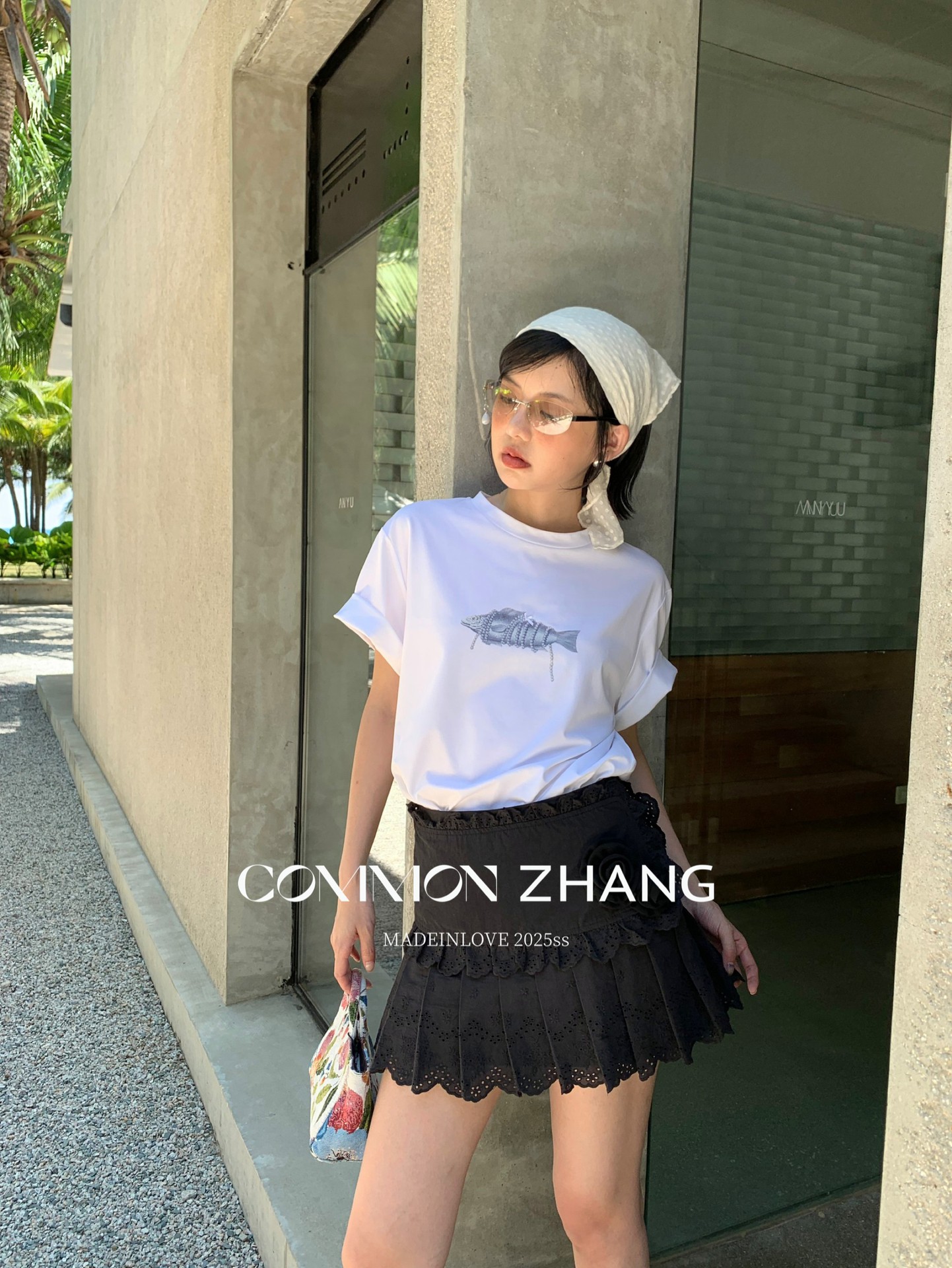 CZ ZHANG Summer Korean style laid-back casual simple printed shoulder loose round-neck short-sleeved T-shirt for women B20777 pic 13