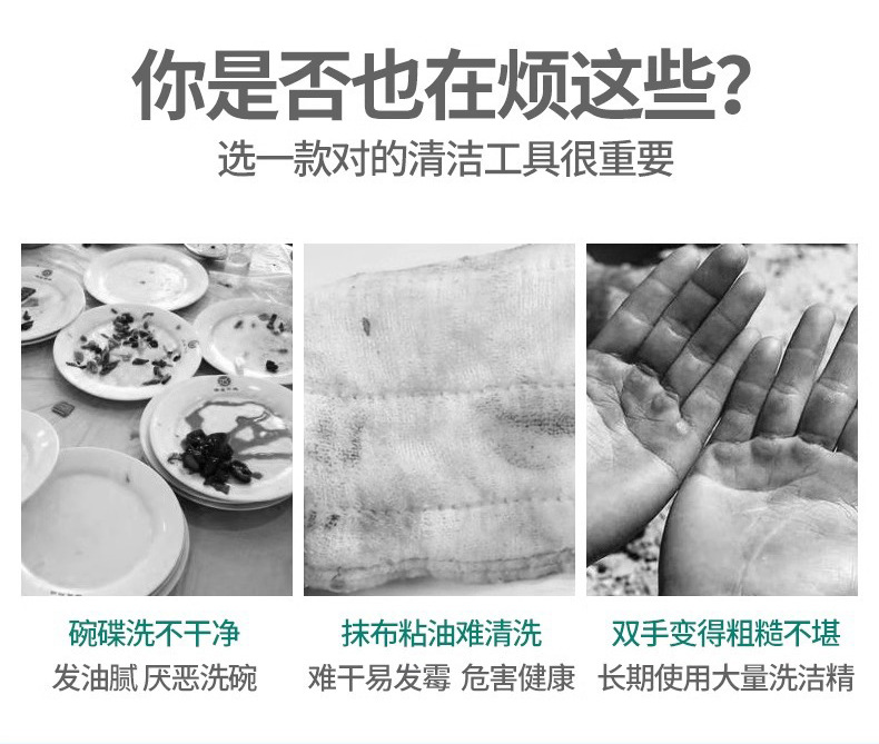 海绵擦钢丝球组合装跨境电商出口双面洗碗海绵百洁擦厨房清洁刷锅详情4
