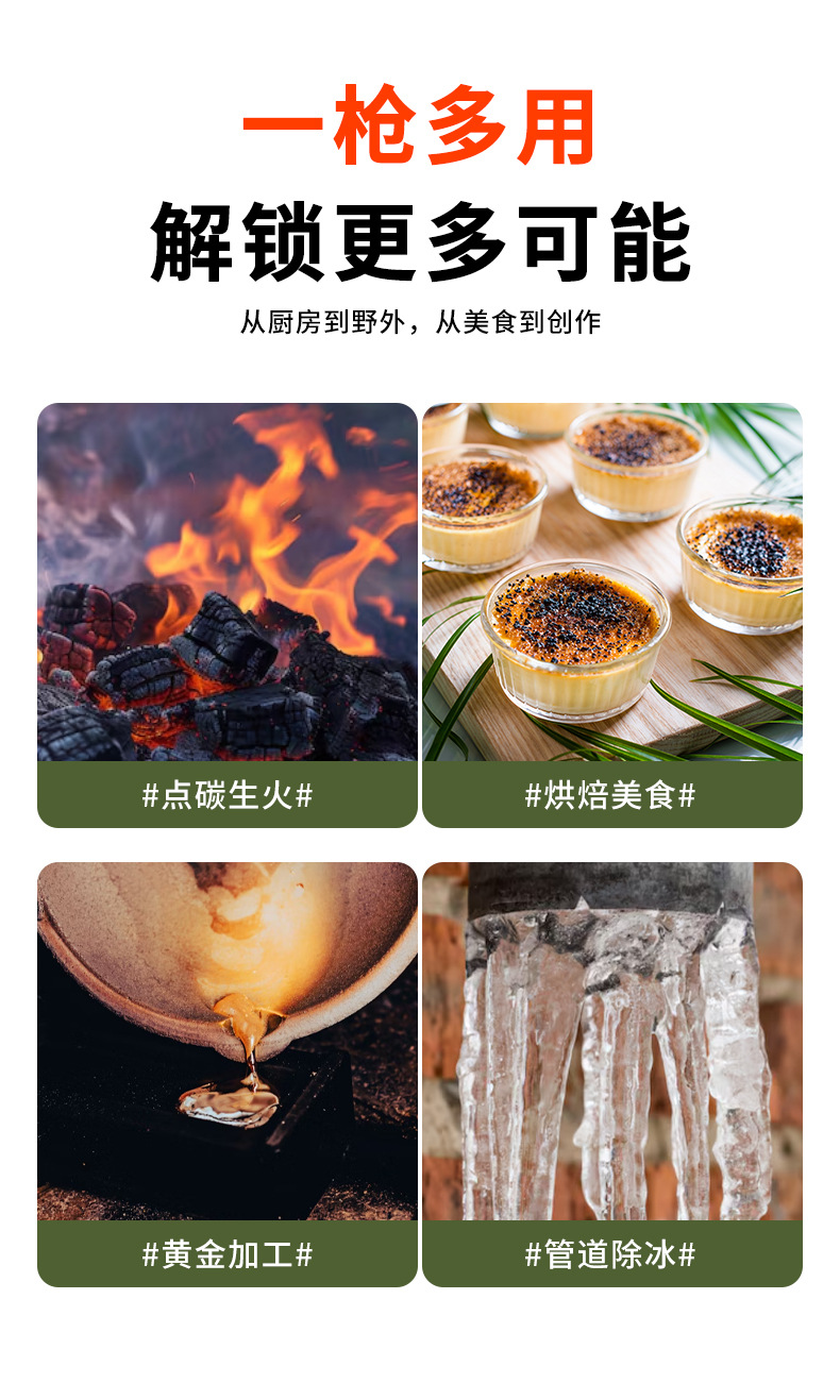 柯曼大博士送收纳包高热大功率火焰喷枪可延长户外野营点火喷枪详情4