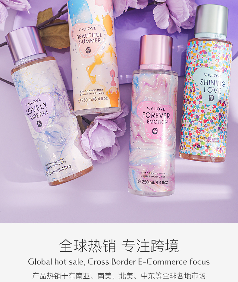 越南跨境爆款外贸女士香水250ml身体喷雾女香果香调perfume批发详情6