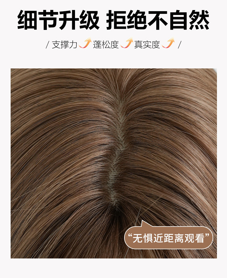 跨境欧美女时尚齐刘海长卷发假发女渐变式大波浪化纤头套假发wigs详情6