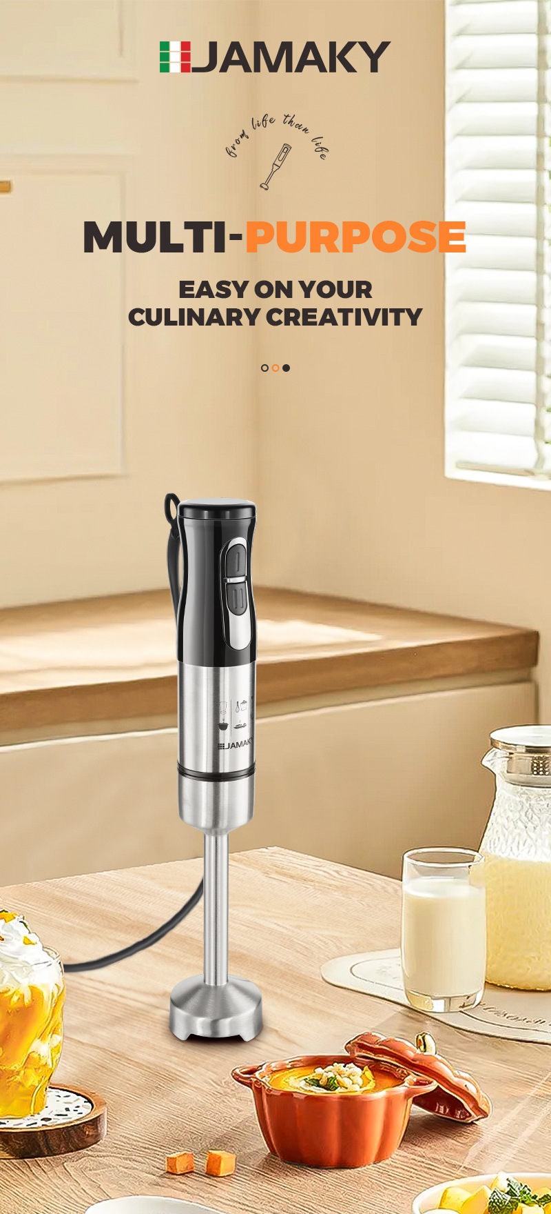 JAMAKY料理棒辅食机宝宝手持多功能绞肉机家用小型研磨搅拌机器JMY3007详情7