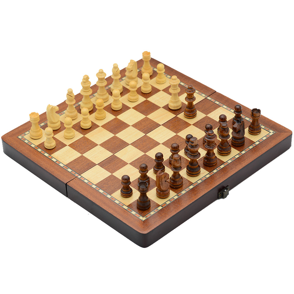 跨境国际象棋29CM松木质强磁可折叠含双后专业级棋牌桌游玩具厂家详情6