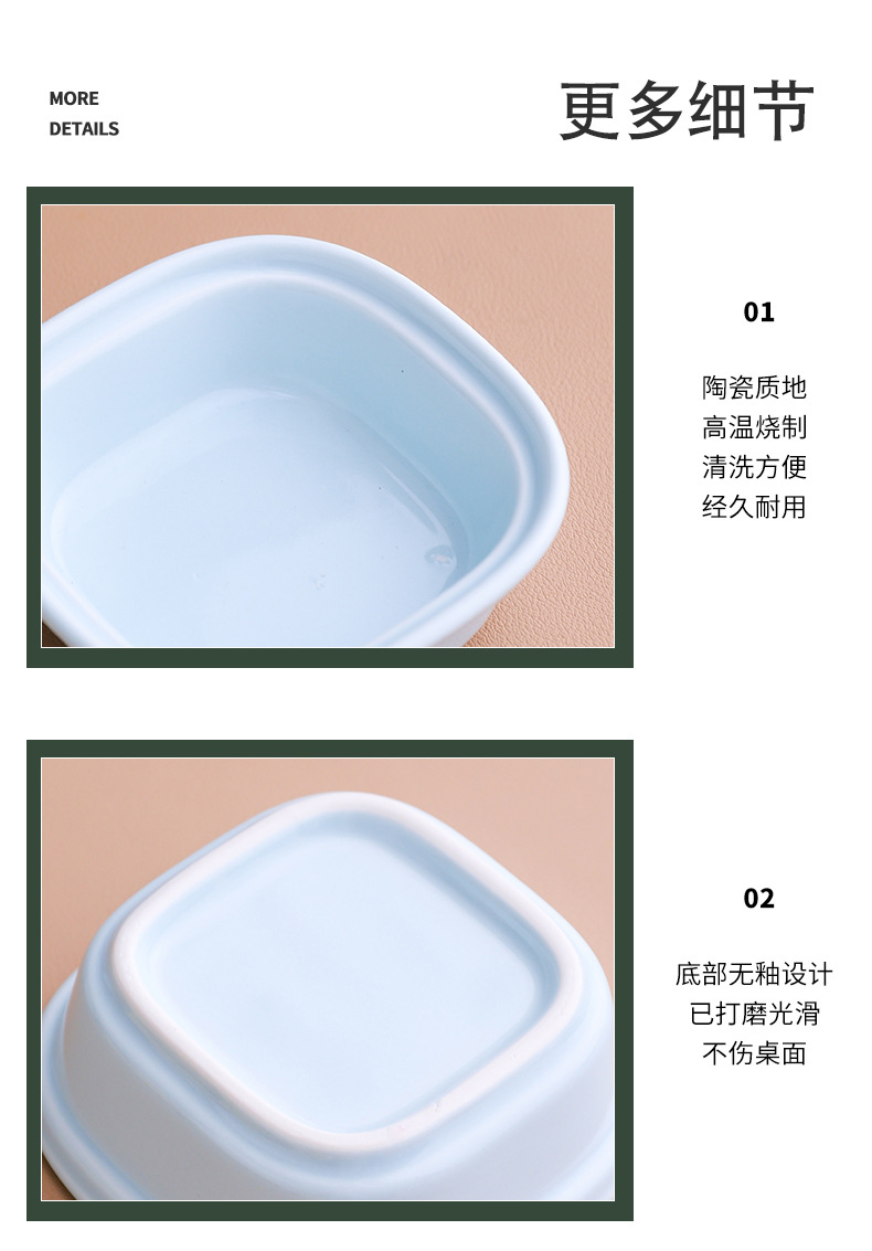 Ceramic snack plates, Nordic-style glazed soy sauce plates, dipping sauce vinegar plates, two, three or four compartments ceramic seasoning plates pic 13