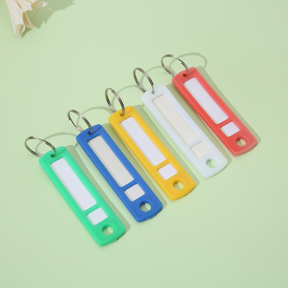 热销彩色塑料PP钥匙扣标记行李标签牌宾馆酒店号码分类钥匙牌批发详情3
