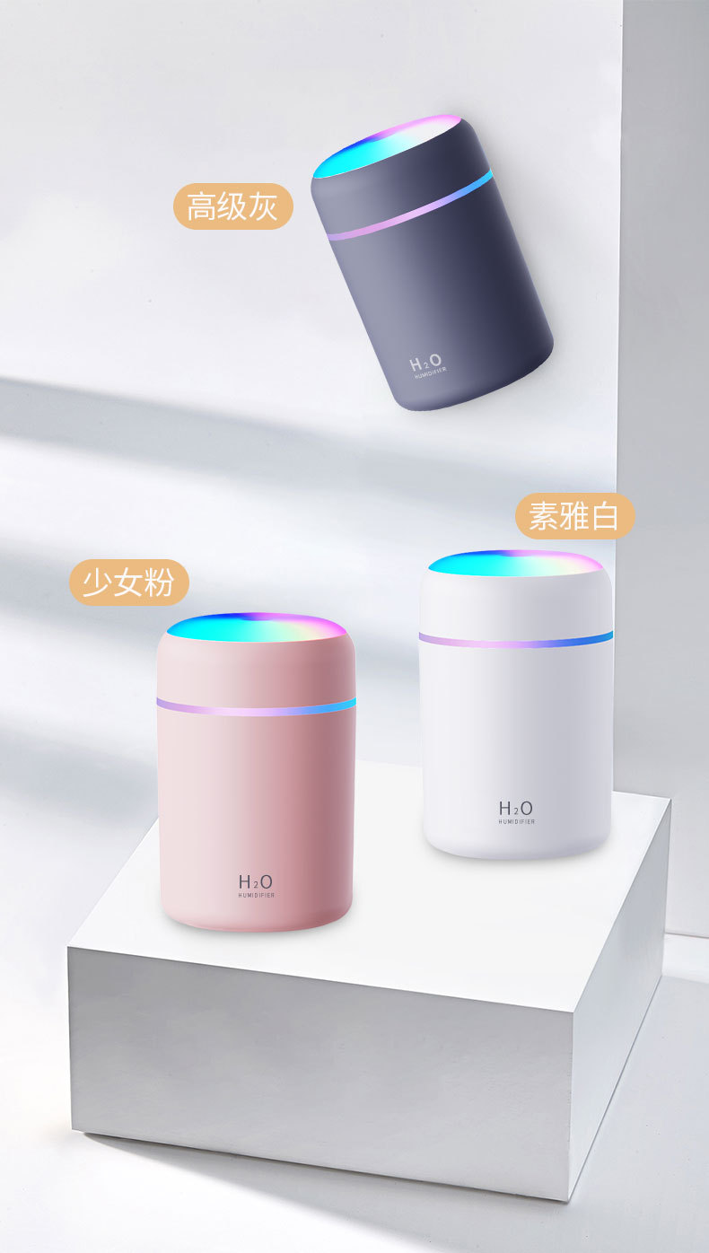 七彩夜灯USB室内空气加湿器插电车载氛围灯迷你香薰机喷雾器厂家详情18