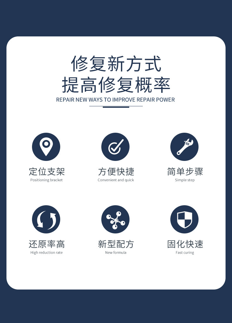 汽车玻璃修复液车用挡风玻璃修补工具玻璃裂缝裂痕裂纹还原剂套装详情2