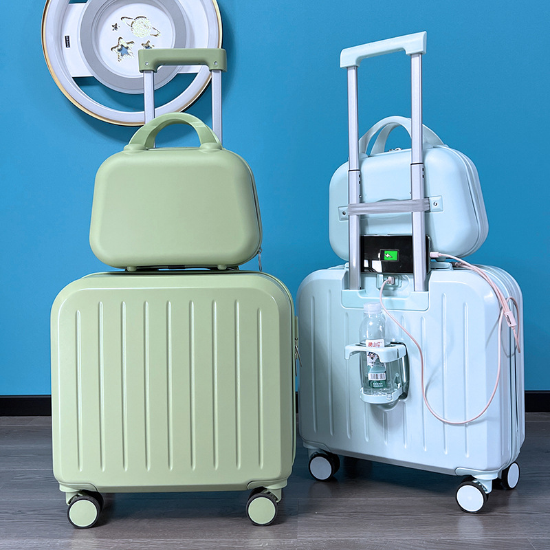 A 18-inch multi-functional small mother-and-child suitcase for women, a gift handle suitcase, a travel password suitcase with logo printing pic 21