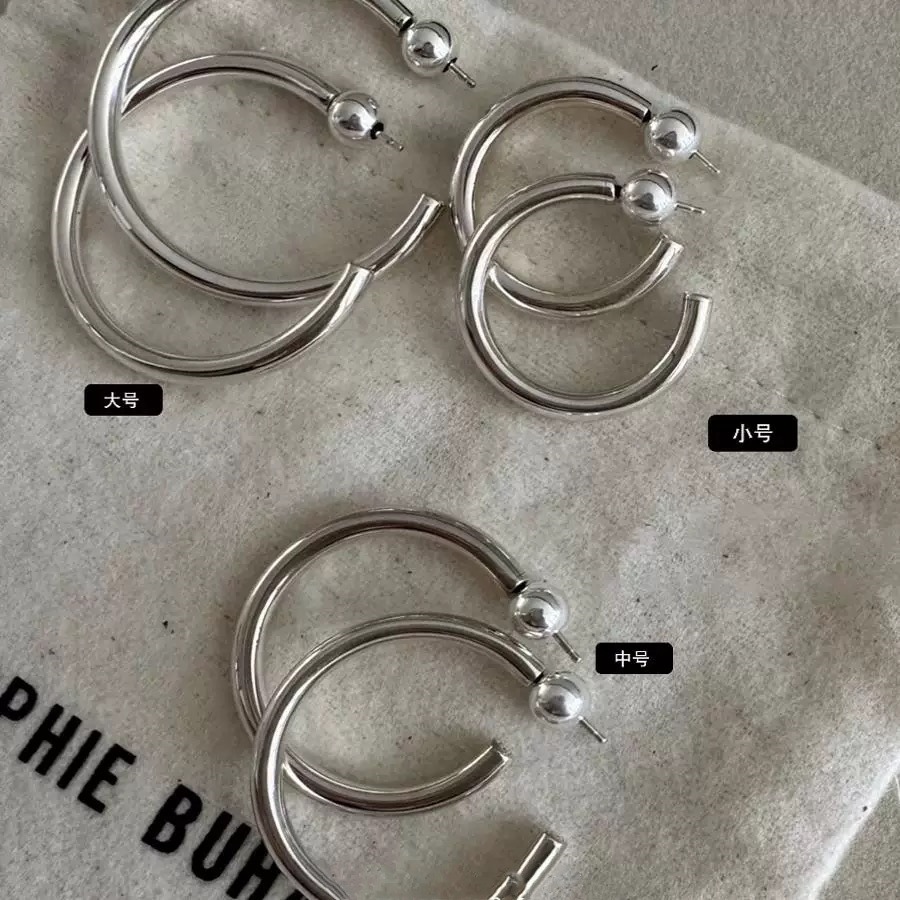 SophieBu*ai经典圆圈独特感耳圈高级感气质个性简约hoops耳环饰品详情10