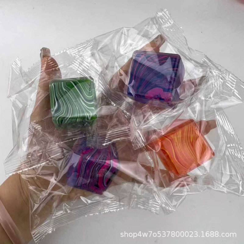 跨境Needoh同款流纹冰块捏捏乐解压玩具慢回弹方块麦芽糖捏捏工厂详情16