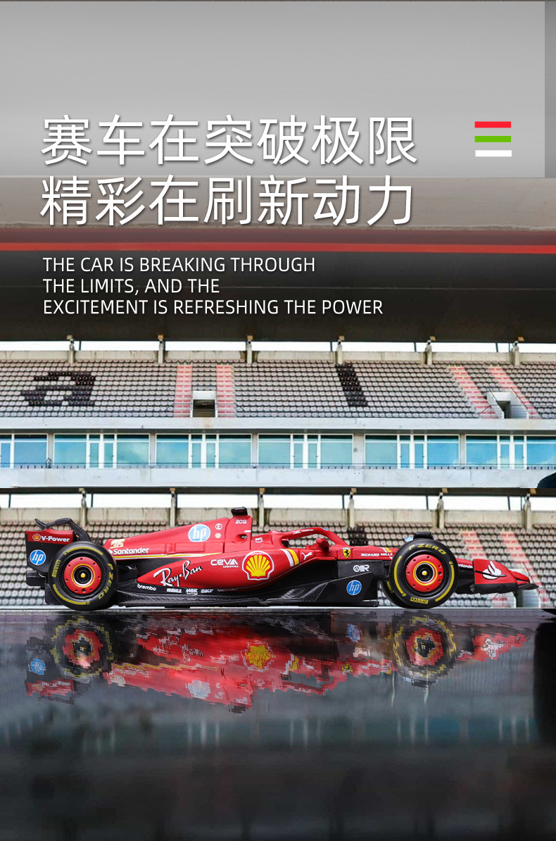 2024 1:43 scale replica Ferrari F1 car model SF-24 metal racing toy car model alloy wholesale pic 5
