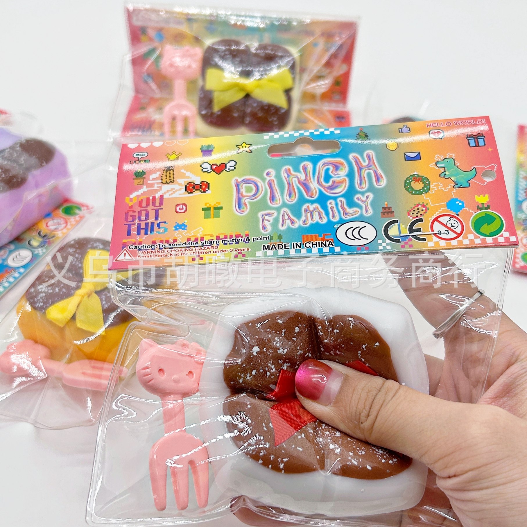 热销新款高颜值马卡龙焦糖布丁捏捏乐解压玩具学生礼品批发捏捏乐详情7